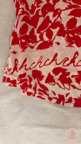 Camisa Carolina Herrera Estampada Roja