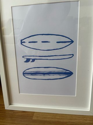Lámina decorativa tablas surf marco Ikea