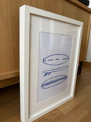 Lámina decorativa tablas surf marco Ikea