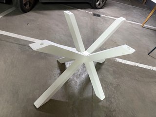 Pie de mesa de madera blanco para mesa rectangular