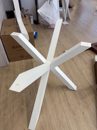 Pie de mesa de madera blanco para mesa rectangular