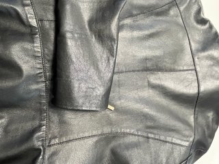 Giacca in vera pelle nera