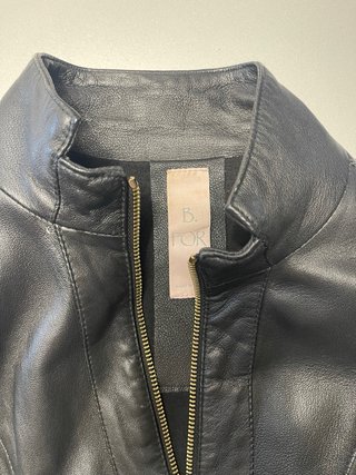 Giacca in vera pelle nera
