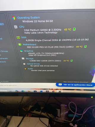 PC MSI en buen estado caja mars  gaming cristal