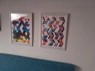 Cojines decorativos y cuadros