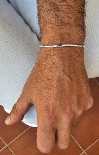 Pulsera Plata Ley 925 Hombre