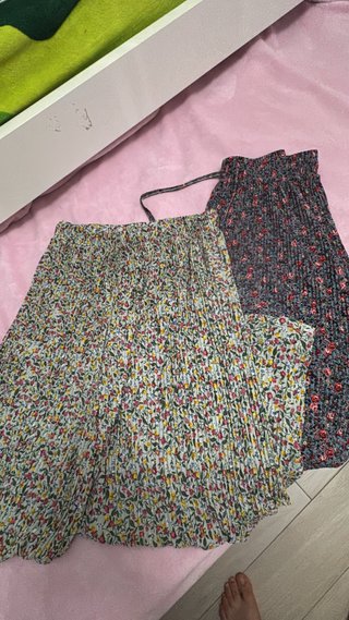 pantalón plisada floral multicolor