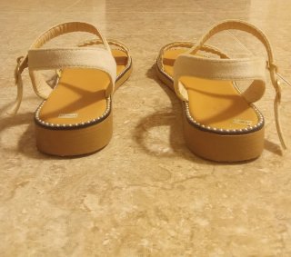Sandalias planas beige mujer talla 37