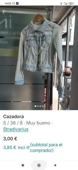 Cazadora vaquera Stradivarius Talla S