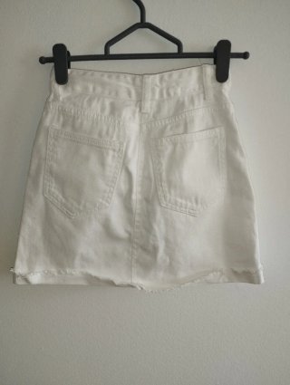 Falda vaquera blanca mujer