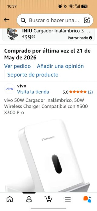 Caricabatterie Wireless Vivo 50W FlashCharge