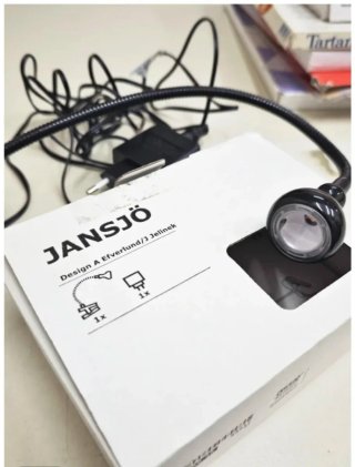Lámpara JANSJÖ negra flexible