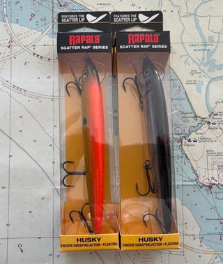 Lote 2 señuelos Rapala Scatter Husky 13cm