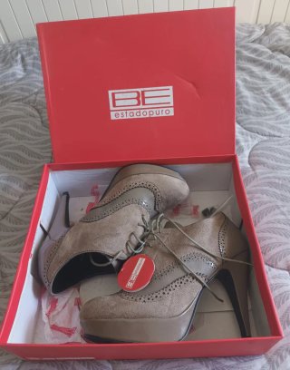 Zapatos BE ESTADOPURO Oxford Cordones Beige