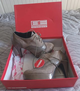 Zapatos BE ESTADOPURO Oxford Cordones Beige