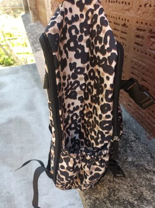 Mochila de viaje estampado leopardo