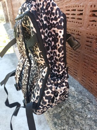 Mochila de viaje estampado leopardo