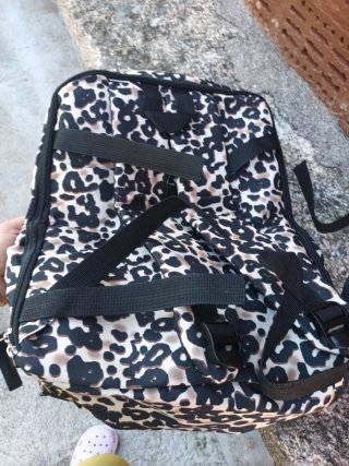 Mochila de viaje estampado leopardo