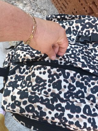 Mochila de viaje estampado leopardo