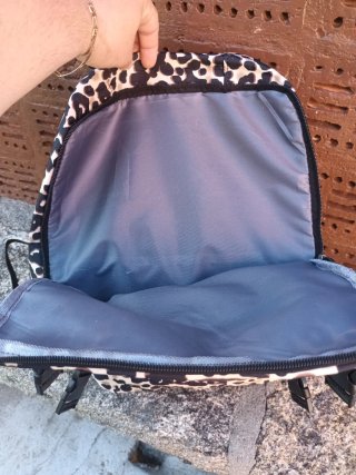 Mochila de viaje estampado leopardo