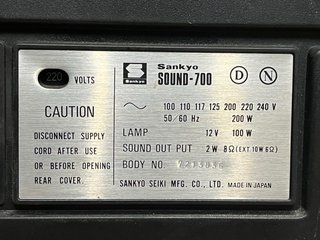Proyector Cine Sankyo SOUND-700
