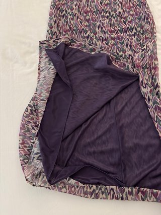 Vestido largo escote cruzado estampado