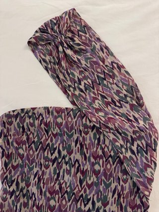 Vestido largo escote cruzado estampado