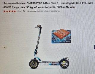 Patinete Eléctrico SMARTGYRO Z-One Blue C