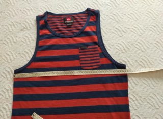 Camiseta Quiksilver Rayas Naranja y Azul