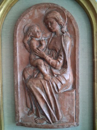 Escultura religiosa Virgen y Niño