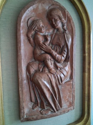 Escultura religiosa Virgen y Niño
