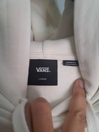 Sudadera Vans Hombre Blanca loose fit