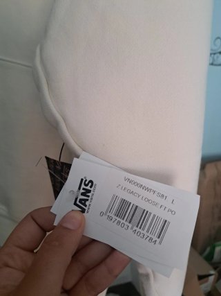Sudadera Vans Hombre Blanca loose fit