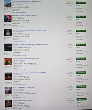 Venta vinilos por unidad.