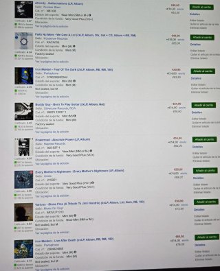 Venta vinilos por unidad.