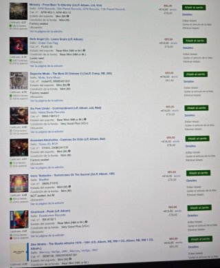 Venta vinilos por unidad.