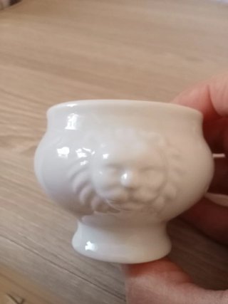 Salsera pequeña vintage cabeza de león