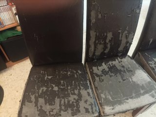 Sillas polipiel negras (3 unidades)