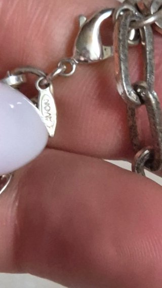 Collana multistrato con pietre blu e argento