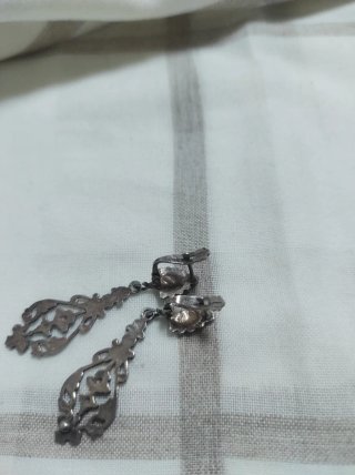 Pendientes victorianos plata
