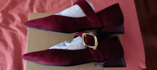 Zapatos Palazzo Ante Granate Talla 40