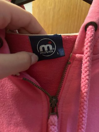 Sudadera vintage rosa con cremallera