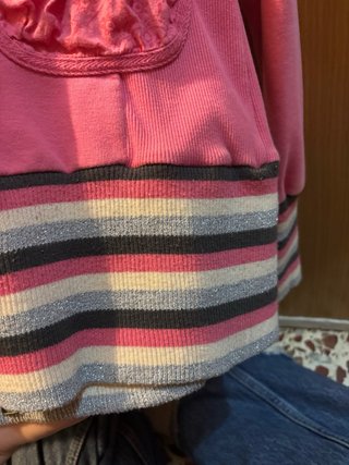 Sudadera vintage rosa con cremallera