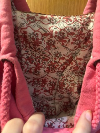 Sudadera vintage rosa con cremallera