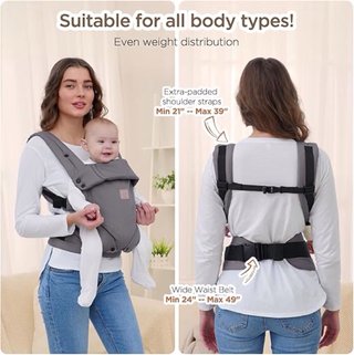Mochila Portabebés GAGAKU Gris NUEVA