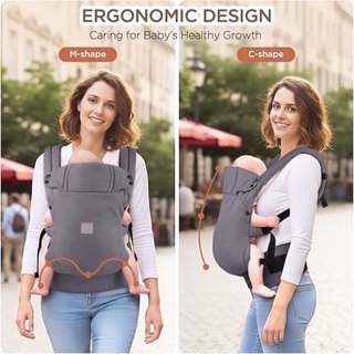 Mochila Portabebés GAGAKU Gris NUEVA