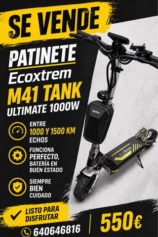 Patinete Eléctrico Ecoxtrem M41 TANK 1000W