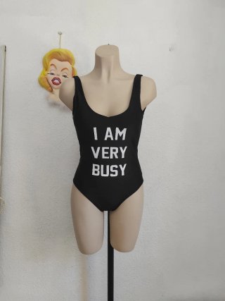 Bañador negro I AM VERY BUSY