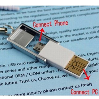 Adattatore OTG microUSB / USB per memoria microSD