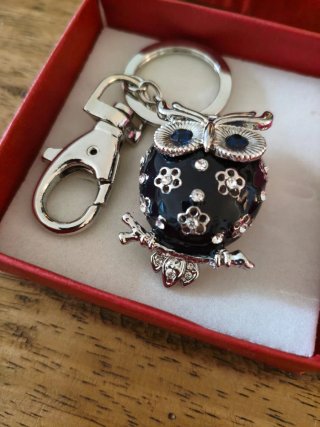 Portachiavi Gufo con strass
